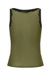 SWAYING/KNIT hook stitching mesh vest SW24SS1T36 grass green PS73